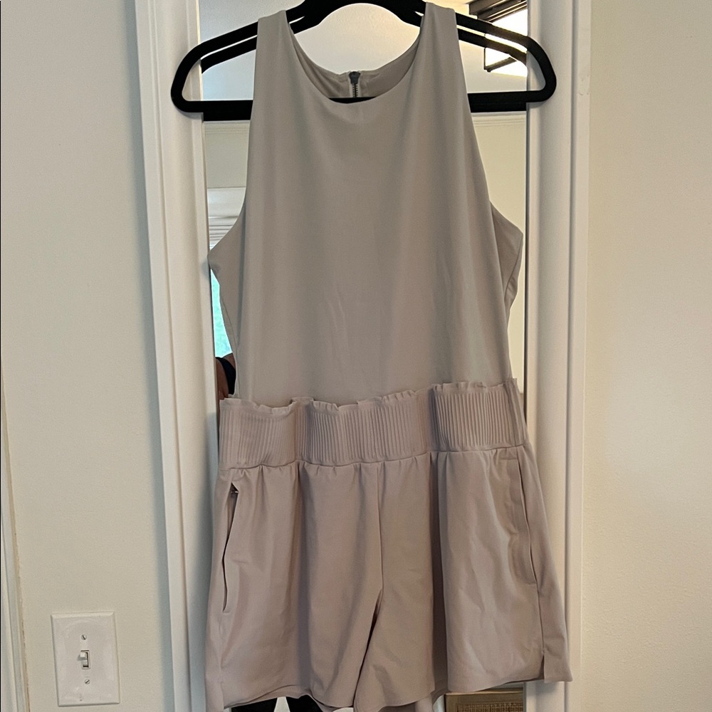 Athleta Light Gray Sleeveless Jumpsuit